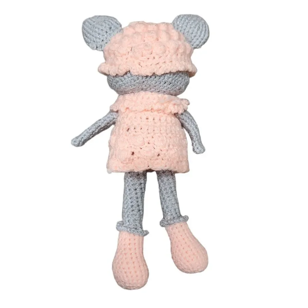 Crochet Cute Baby Mouse Pattern Stuffed Plush Toy Custom Handmade 13